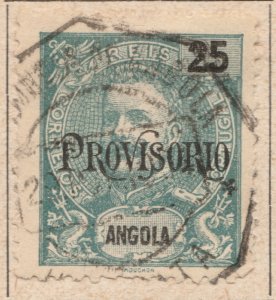 PORTUGAL COLONY ANGOLA 1902 PROVISIONAL 25r Used Stamp A29P33F37111-