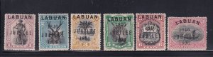 Labuan Scott # 66 - 71 Set F-VF OG mint previously hinged scv $ 306 ! see pic !