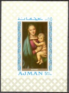 Ajman 1968 Art Paintings Madonna S/S MNH