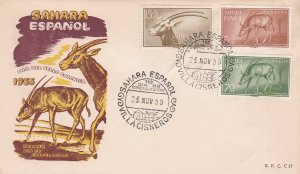 Spanish Sahara # 77, B35-36, Onyx, First Day Cover