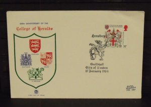 15485   GREAT BRITAIN   FDC # 1043     College of Heralds 500th Anniversary