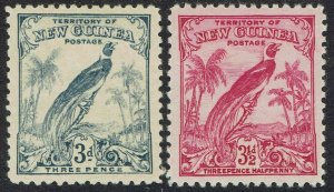 NEW GUINEA 1932 UNDATED BIRD 3D AND 3½D