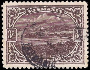 Australia-Tasmania 1905 Sc 105 uvf Port Davey typographed