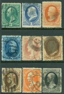 EDW1949SELL : USA 1879 Scott #182-90 Used. Very Fresh & pretty. Catalog $254.00. 