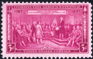 SC#798 3¢ Constitution Issue (1937) MNH