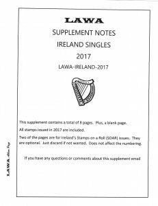 2017 Ireland Singles Supplement – LAWA Album Pages