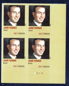 SC# 4666 - (45c) - Jose Ferrer, actor - MNH plate Block/4