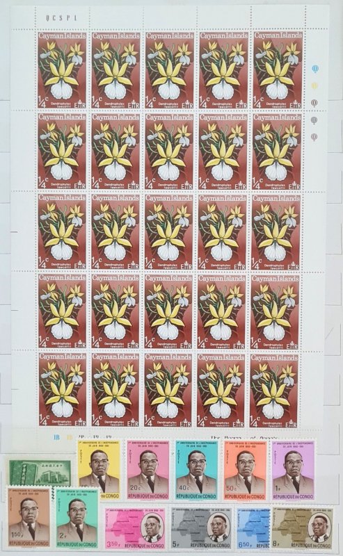 WW assortment (3 albums) F-XF stamps, postcards, FDC, SS.  Mostly unused