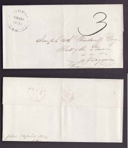 Canada-cover #2835c - Stampless-Welland Cnty-Chippawa,UC double