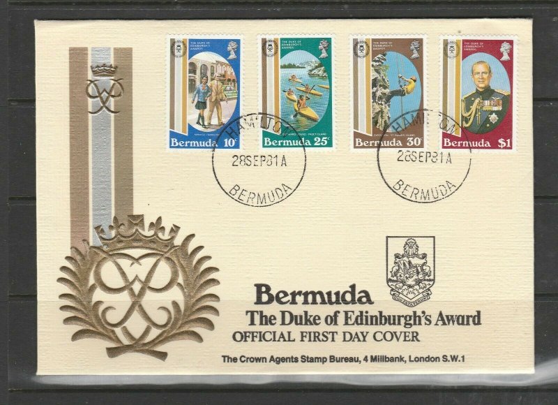 Bermuda 1981 Duke of Edinburgh FDC, Illus, Crown agents address