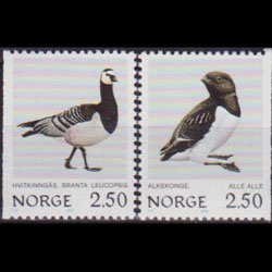 NORWAY 1983 - Scott# 821-2 Birds Set of 2 NH