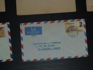 Mauritius 75c QEII shell on A/M cover to France(471bax) 