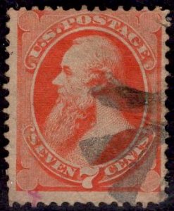 US Stamp #149 7c Vermillion Stanton USED SCV $90