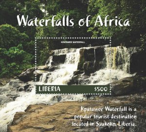 Liberia 2018 - Waterfalls of Africa, Kpatawee - Souvenir Sheet - Sc 3302 - MNH