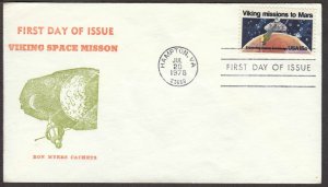 1978 Viking Mars Mission Sc 1759 FDC with Ron Myers cachet