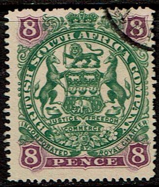 Rhodesia 56 Used (1885) Coat of Arms