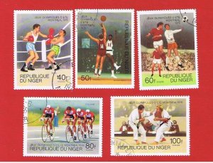 Niger #363-367  VF used  Olympics  Free S/H