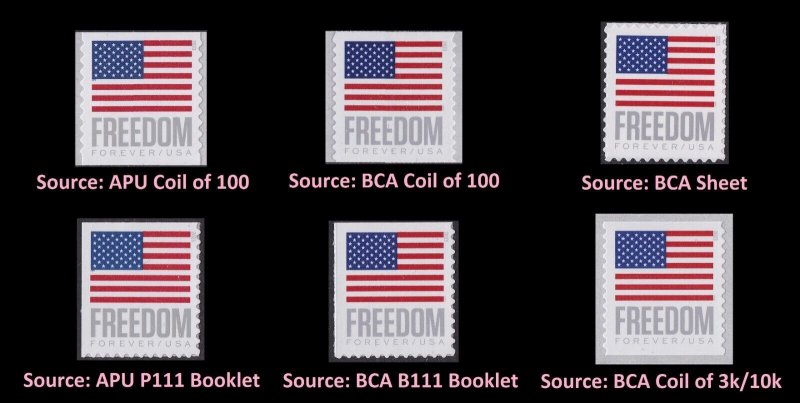 US Flag Freedom forever single set (6 stamps) MNH 2023 