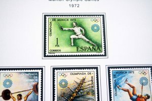 COLOR PRINTED SPAIN 1944-1975 STAMP ALBUM PAGES (100 illustrated pages)