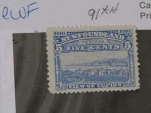 CANADA, NEWFOUNDLAND,SCOTT# 91,  MINT HINGED 