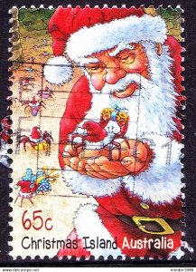 CHRISTMAS ISLAND 2014 QEII 65c Christmas - Santa FU
