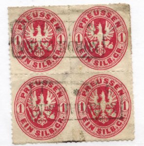 PRUSSIA  17   BLOCK   USED