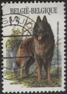 Belgium 1244 (used, missing perf) 13fr Tervueren sheepdog (1986)