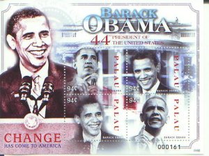 Obama-44th Pres,  S/S 4, PALA09001