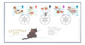 GB FDC 2001  \Xmas-robins \  SP/HS
