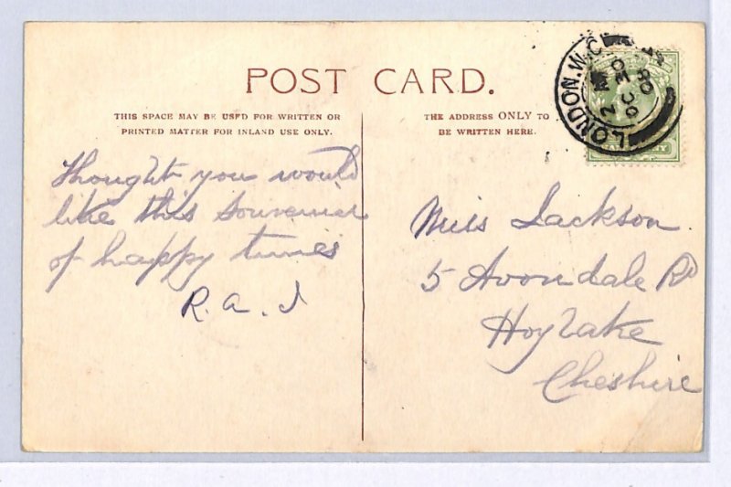 GB FRANCO-BRITISH EXHIBITION Postcard 1908 BOVRIL CASTLE London Hoylake WY109