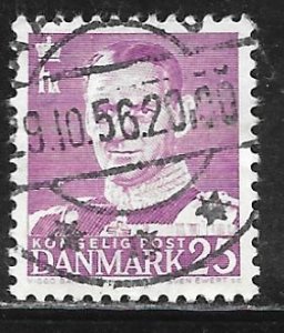 Denmark 308: 25o Frederik IX, used, F-VF