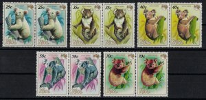 NIUE 1984 - Wild animals, marsupial from Australia/ complete set in pairs MNH