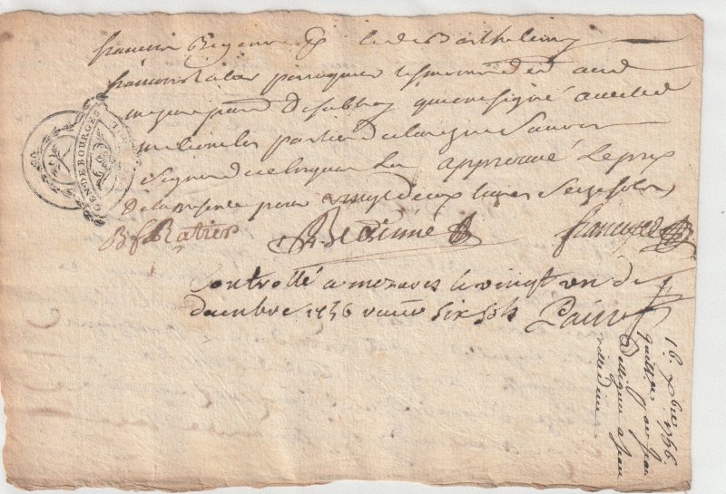 French letter 1756