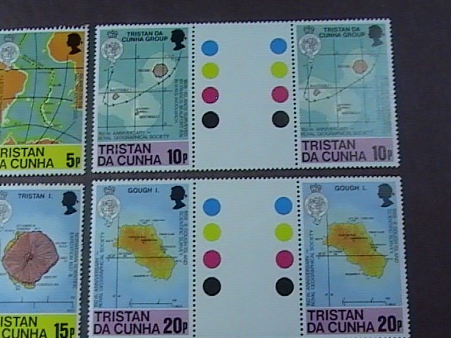 TRISTAN da CUNHA # 283-286-MINT/NH-COMPLETE SET OF CROSS GUTTER PAIRS--1980