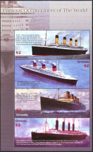 Grenada 2004 Cruise Ships Titanic  Sheet MNH
