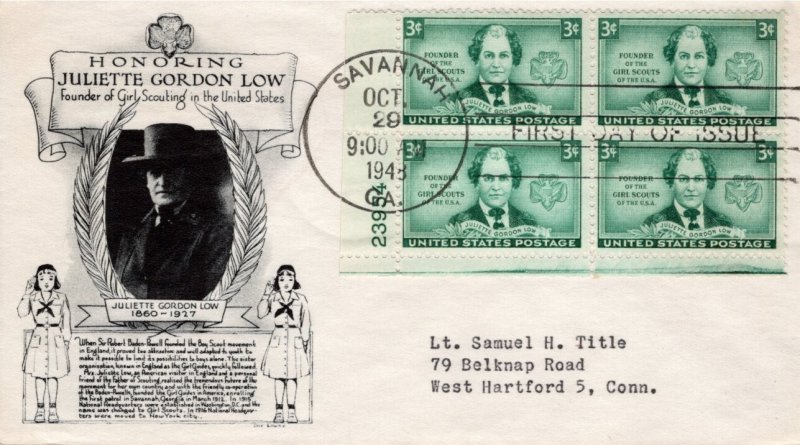 Girl Scout Cachets FDC 1948 Levy 48FD-5 Aristocrats Lowry #H010