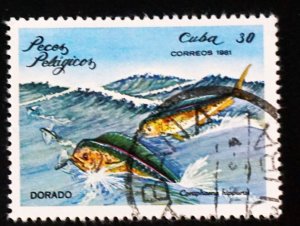 CUBA Sc# 2389  ARCHIPELAGO WILDLIFE marine fish   30c  1981 used cto