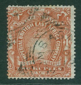 SG 16 British East Africa 1890. 2r brick red. Fine used