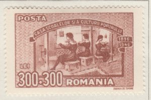 1947 ROMANIA Semi-Postal Vocational Schools 300L MH* Stamp A27P16F22961-