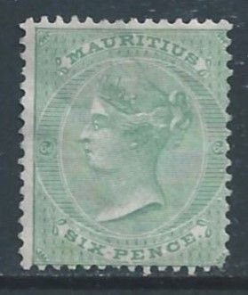 Mauritius #37 Mint No Gum 6p Quenn Victoria - Wmk. 1