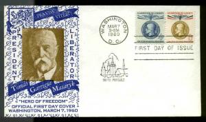 1147-1147 MASARYK FDC WASHINGTON, DC 1st CZECHOSLOVAKA PHILATELIC SOCIETY CACHET