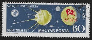 Hungary #1262 60f Landing of Lunik 2 on Moon