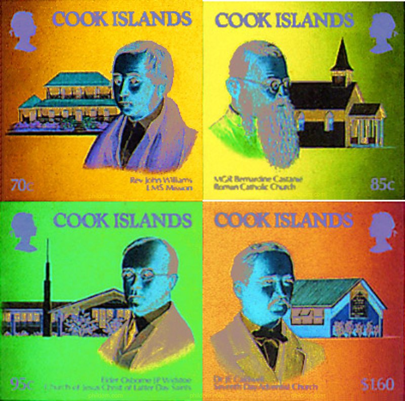 65749 MNH COOK Islas 1990 MISIONEROS Y RELIGIOSOS EN LAS ISLAS COOK