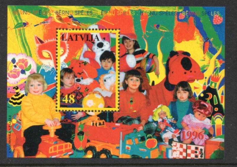 Latvia Sc 417 1996  Children's Games stamp sheet mint NH