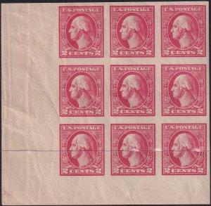 #482 Mint NH, XF, Corner block of 9 (CV $25+) (CV $2.6 - ID30315)