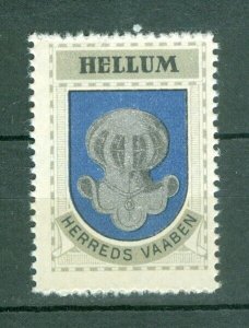 Denmark. 1940/42 Poster Stamp.MNG Coats Of Arms: District: Hellum. Knight Helmet