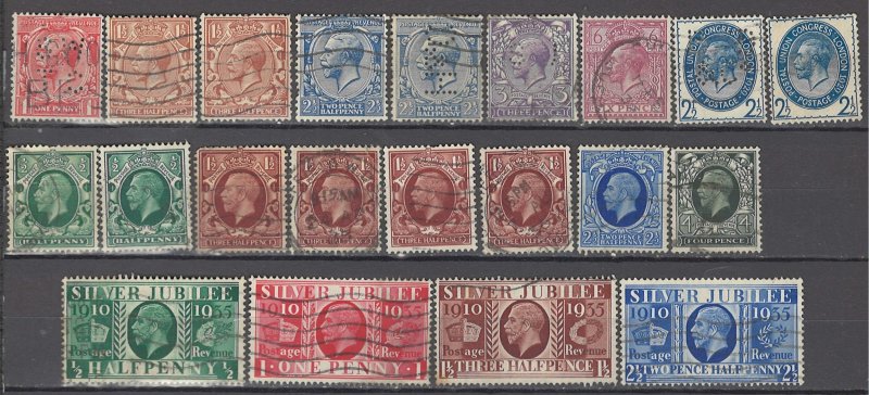 COLLECTION LOT OF #1080 GREAT BRITAIN 21 STAMPS 1912+ CLEARANCE CV + $49