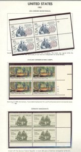 U.S. #MINT BLOCK SETS/MIXED CONDITION 