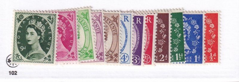 GB Sct # 317-333 VF-MLH QE11 WILDINGS CAT VALUE $240