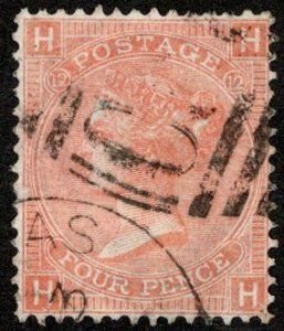 GBR SC #43a U 1865 Q Victoria P12 (H,H) CV $62.50